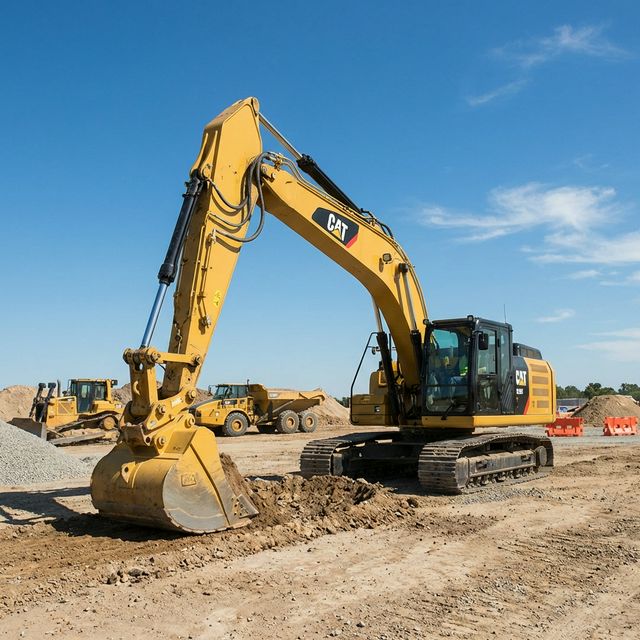 Engins de chantier : pelleteuse, grue, chariot élévateur - Trans-Carrefour